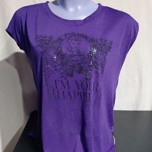 Disney Beauty And The Beast Purple Women's Top